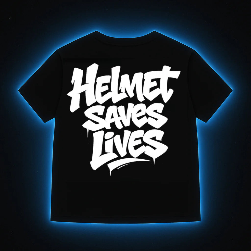 “Helmet Saves Lives” T-Shirt