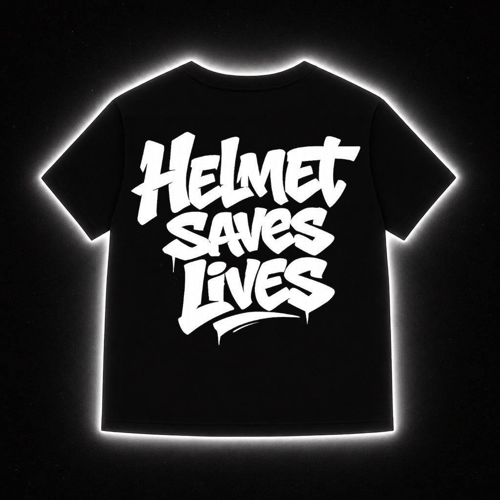 “Helmet Saves Lives” T-Shirt