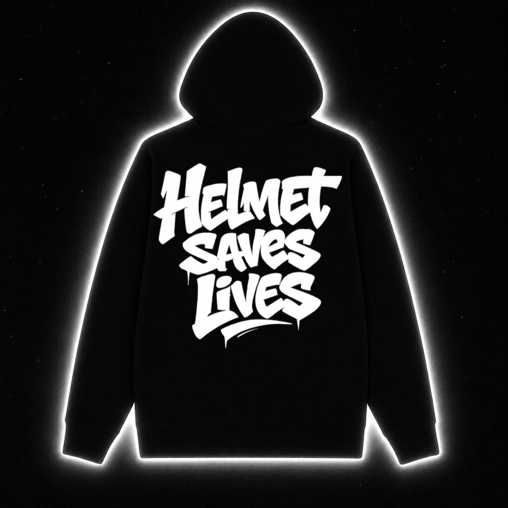 “Helmet Saves Lives” Hoodie